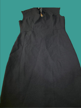 4/$67 Deal! Stylish Rolla Coster Black Sleeveless Midi Dress with Keyhole